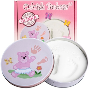 ODCISK BOBASA STÓPKI RĄCZKI PREZENT NA CHRZEST