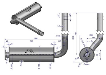 Глушитель Bizon Z-056 WARYŃSKI в сборе [5040390070W]