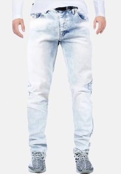 MĘSKIE SPODNIE JEANS ICE BLUE PRZETARCIA CIPO BAXX