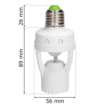 E27 ДАТЧИК ДВИЖЕНИЯ ДЛЯ СЕНСОРНОЙ ЛАМПЫ С PIR-СВЕТОДИОДОМ В СУМЕРКАХ