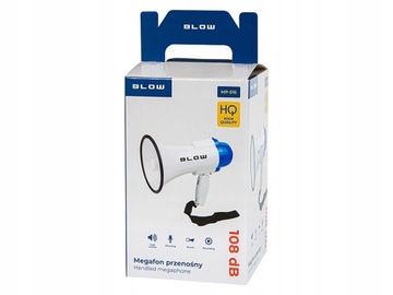 BLOW megafon ręczny przenośny typu HORN MP-516 syrena nagrywanie 20W 108dB