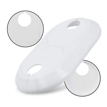 ROSETTE MASKING ROSETTE Pipes 16 мм БЕЛАЯ ДВОЙНАЯ Разъемная крышка