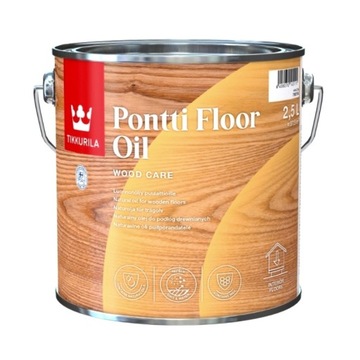 TIKKURILA PONTTI FLOOR OIL 2,5L NATURALNY OLEJ PODŁÓG DREWNIANYCH bezbarwny
