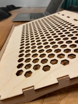 ДЕРЕВЯННАЯ ОХЛАЖДАЮЩАЯ ПОДСТАВКА ДЛЯ НОУТБУКА СТОЛ ДЛЯ НОУТБУКА черное дерево 15