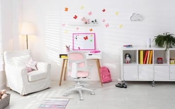 ДЕТСКИЙ Вращающийся стул Mark Adler Junior 5.0 Розовый 80 - 160 см