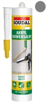 SOUDAL AKRYL Uszczelniacz Akrylowy ELASTYCZNY SZARY