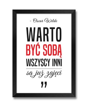 Obrazy na ścianę z napisami BĄDŹ SOBĄ Oscar Wilde