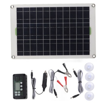 ZESTAW PANEL SOLARNY 50W 12V PRZETWORNICA