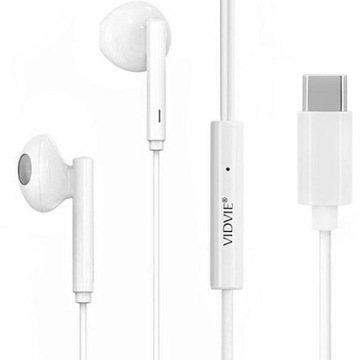 SŁUCHAWKI WBUDOWANY MIKROFON VIDVIE WYJŚCIE TYPE-C SUPER BASS