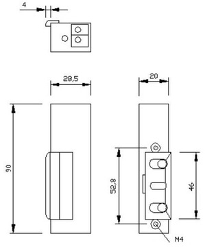 ЭЛЕКТРОМАГНИТНАЯ СЦЕПКА R3 ЛЕВАЯ С ЗАМКОМ