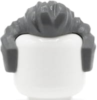 LEGO włosy figurki - męskie, siwe, krótkie