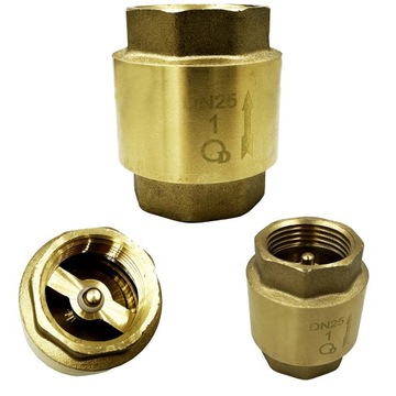 Обратный клапан 1 дюйм МЕТАЛЛИЧЕСКИЙ ШТОК DN25 Латунь