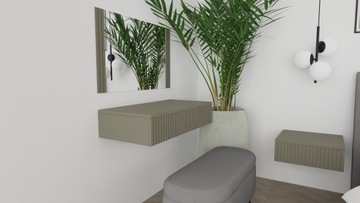 Прикроватная тумбочка Накастлик, консоль RIVA, белый, подвесной, ШИРИНА 45