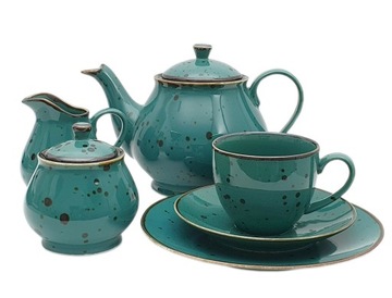 Сахарница 300 мл Коттедж Бирюза Глинозем БОГУЦИЦЕ