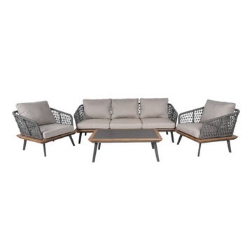 ZESTAW MEBLI OGRODOWYCH TARAS 2 FOTELE STOLIK SOFA