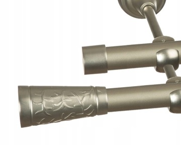 KARNISZ METALOWY Z1906 PODWÓJNY 19+19 mm / 280 cm