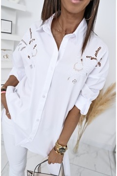 РУБАШКА ОВЕРСАЙЗ, УКРАШЕННАЯ СПОКОЙНОЙ ВЫШИВКОЙ! WZ.1 л