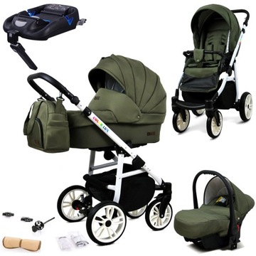 Wózek 4w1 dziecięcy BabyLux ColorLux + baza Isofix