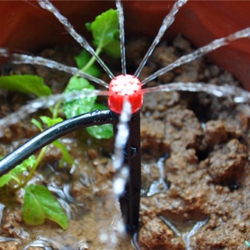 KURTYNA WODNA MGIEŁKA WĄŻ 20M ZRASZACZ OGRÓD SYSTEM NAWADNIAJĄCY 10x DYSZA