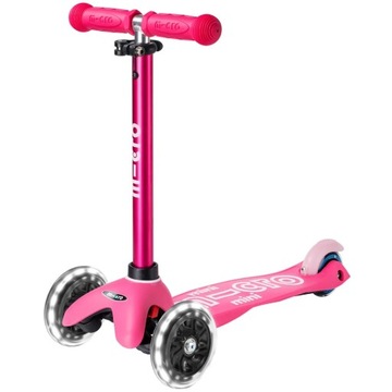 Hulajnoga Mini Micro Deluxe LED Pink koła LED