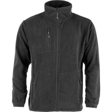 CIEPŁY MIĘKKI POLAR ROBOCZY bluza polarowa 2XL top CZARNA