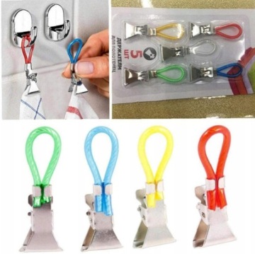 ВЕШАЛКИ ДЛЯ ПОЛОТЕНЕЦ И ОДЕЖДЫ С ЗАЖИМОМ 5 шт.