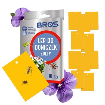 ŻÓŁTY LEP DO DONICZEK Motyl Na Ziemiórki Mszyce Muszki Owocówki Owady 10szt