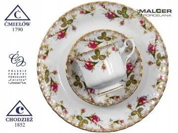B013 SPODEK 17 Róża Złota IWONA CHODZIEŻ PORCELANA
