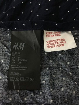 H&M bluzka nocna w groszki S *PW538*
