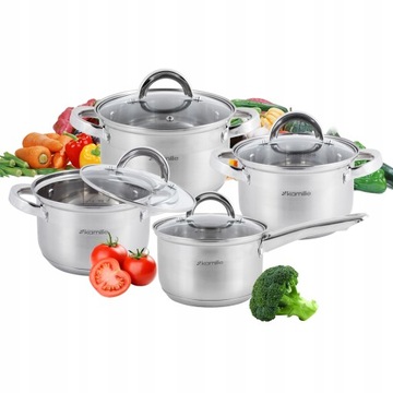 НАБОР СТАЛЬНЫХ КОРЗИН С ПИЛЕННЫМИ КРЫШКАМИ 8 шт.