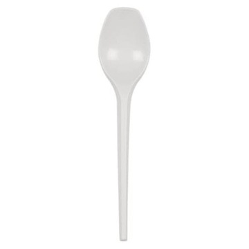 Łyżka plastikowa biała 16,5 cm PS 100 szt