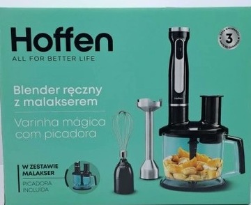 Blender ręczny z malakserem Hoffen HB-3390 1000 W czarny