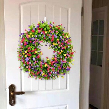 Весенняя входная дверь 20 дюймов фиолетово-желтая