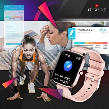 SMARTWATCH ЖЕНСКИЕ ЧАСЫ GIEWONT Dynamic GW230 ЗВОНКИ SMS Шаги Польский