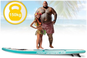 Надувная доска SUP для плавания Paddle Reefbreak 350 см, лопастной насос, 220 кг