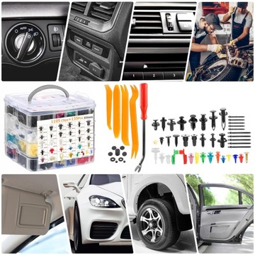 ЗАЖИМЫ АВТОМОБИЛЬНЫЕ ШПИЛЬКИ АВТООБИВКА 1240 ШТ. 5x ИНСТРУМЕНТЫ