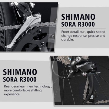 Шоссейный велосипед SAVA из углеродного волокна Shimano SORA R3000, 18 передач, карбон