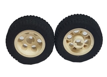 LEGO 2X KOŁO 2994 FELGA BIAŁA 6578 OPONA 30,4x14