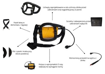 Wibrator - wąż 2m + buława 40mm ENAR DINGO