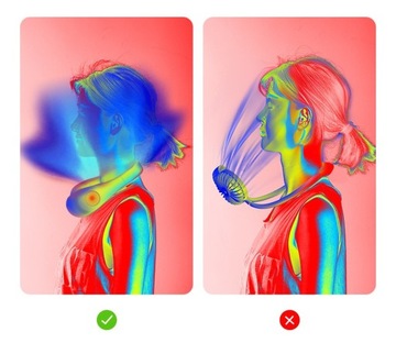 Портативный шейный вентилятор с USB-охлаждением, мобильный кондиционер