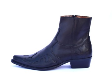 КОЖАНЫЕ ТУФЛИ В СТИЛЕ ВЕстерн, ЧЕРНЫЕ КОУБУКИ