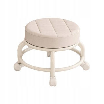 Niski okrągły Stołek na kółkach Low Rolling Seat