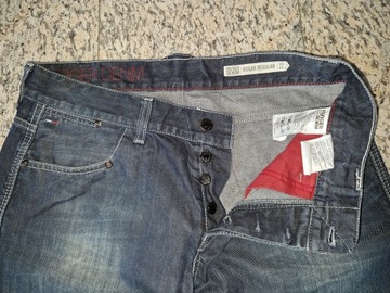 Tommy Hilfiger spodnie jeansy 34/32 ciemny granat PAS 94 cm