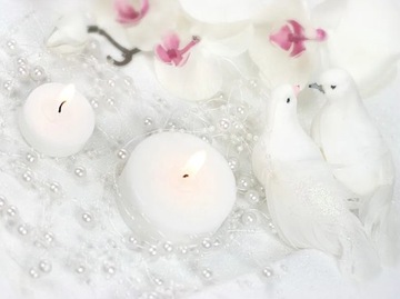 Жемчужная гирлянда Жемчуг БЕЛЫЙ Свадьба Крещение Причастие 6,5 м 130 см х 5 шт.