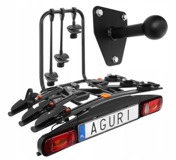 Bagażnik rowerowy platforma na hak holowniczy Aguri Active Bike 3 rowery