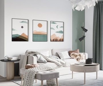 Набор из 3-х постеров 30х40 А3 БОХО Акварель БОЛЬШОЙ ВЫБОР