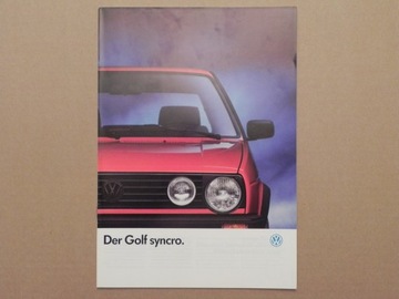 Prospekt - VOLKSWAGEN VW GOLF II SYNCRO - 1989 r