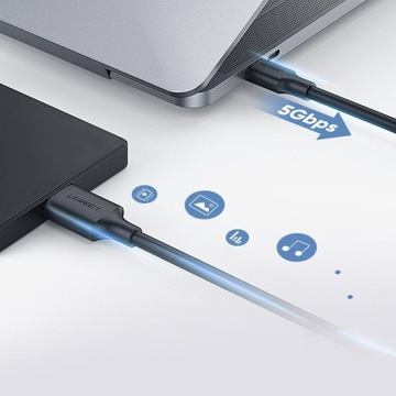 Кабель Micro-B USB 3.0 — USB-C UGREEN US312 1 м (черный)