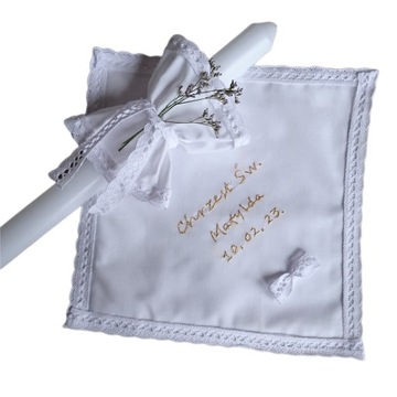 БЕЛАЯ КРЕЩЕНСКАЯ ЧАПОЧКА И КРЕЩЕНСКАЯ ЧАПОЧКА, ЗОЛОТАЯ ВЫШИВКА