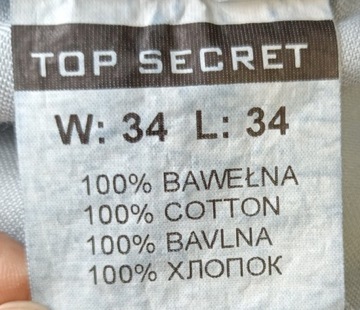 SPODNIE JEANS MĘSKIE TOP SECRET ROZMIAR W34/L34 NIEBIESKIE